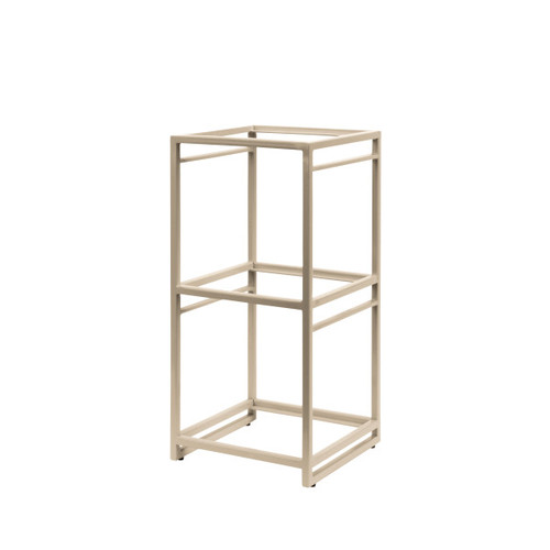 Creations - Axis Spire Champagne 9.5" x 9.5" x 19.5" Square Tiered Riser - 7364MW344