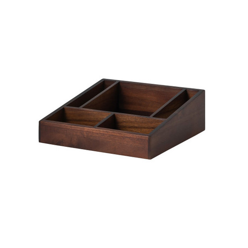 Creations - Axis Spire Dark Brown 8.5" x 8.5" Napkin Box - 7367MW511