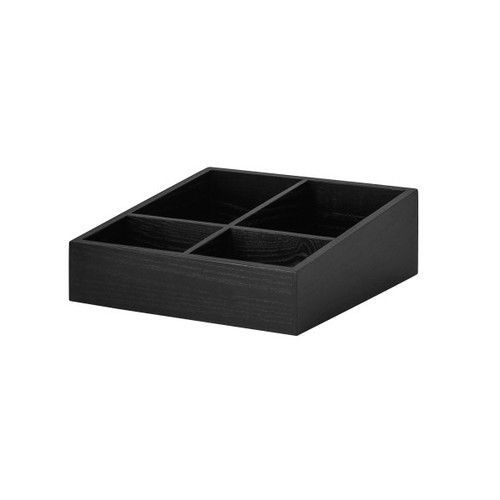 Creations - Axis Spire Onyx 8.5" x 8.5" 4-Compartment Box - 7368MW510