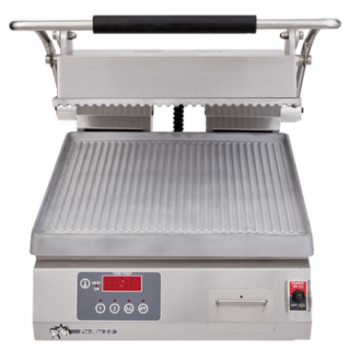 Star - Pro-Max 14" Panini Grill 208/240V w/ Grooved Iron Plates & Timer - PGT14IT