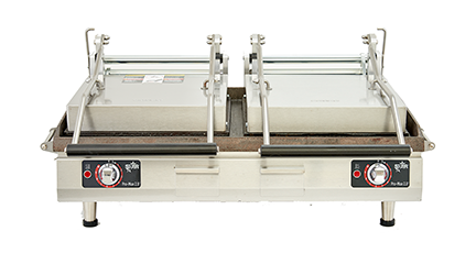 Star - Pro-Max 28" Two-Sided Panini Grill 208/240V w/ Grooved Iron Plates & Electronic Controls/Timer - PGC28IE