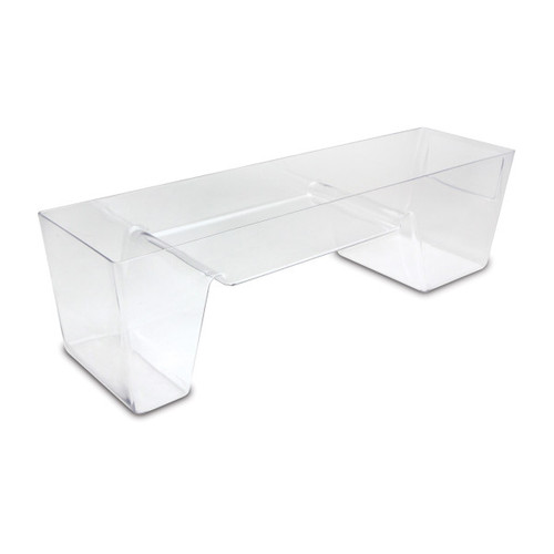 Delfin - 3.5 Gal Clear Rectangle Food Bin W/ False Bottom (6 Per Case) - DFBFB278DM04
