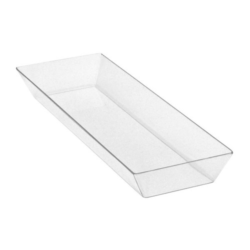 Delfin - Renew Bambu 18" x 6" Clear Rectangle Basket Liner (12 Per Case) - DFBKL18604TG