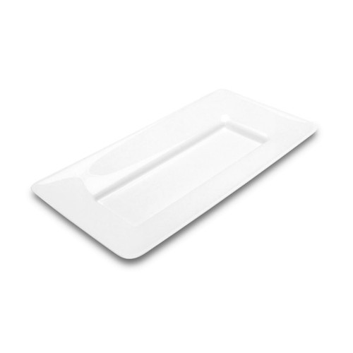 Delfin - Pacific Rim 15" x 8" White Melamine Tray (10 Per Case) - DFTRC158AS020