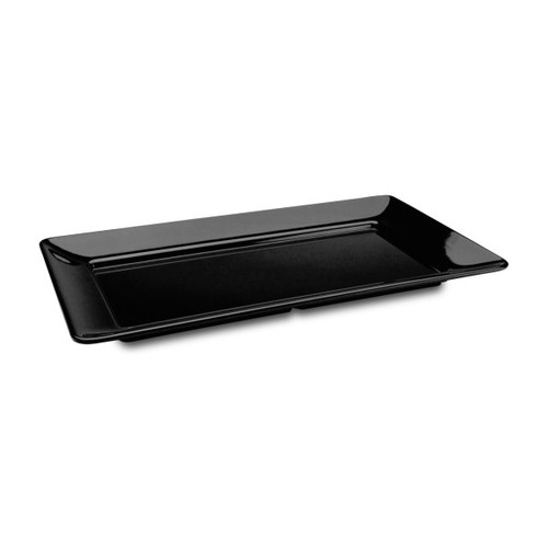 Delfin - Pacific Rim 21" x 12" Black Melamine Tray (5 Per Case) - DFTRC2112AS010