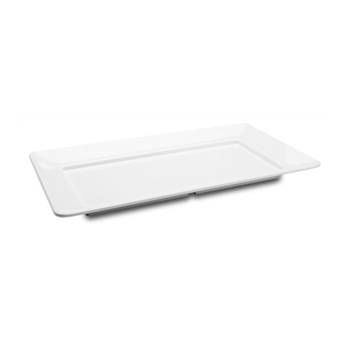 Delfin - Pacific Rim 21" x 12" White Melamine Tray (5 Per Case) - DFTRC2112AS020