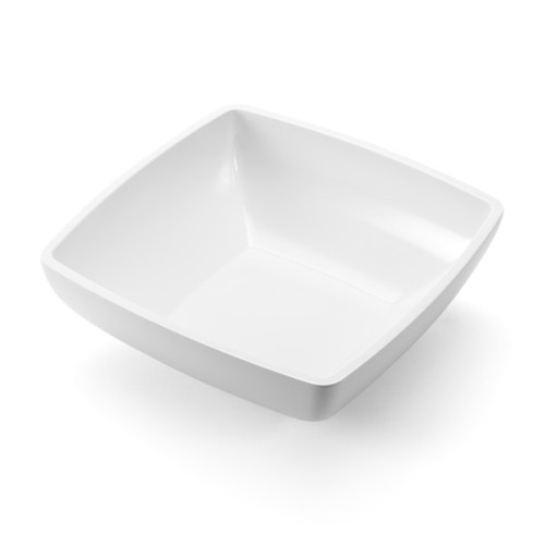 Delfin - Metro 6 Qt White Melamine Square Bowl (5 Per Case) - DFBSQ12ME020