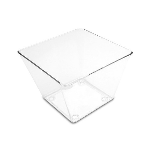 Delfin -  Amphora 2 Gal Clear Acrylic Square Jar Base (6 Per Case) - DFJAR2G00