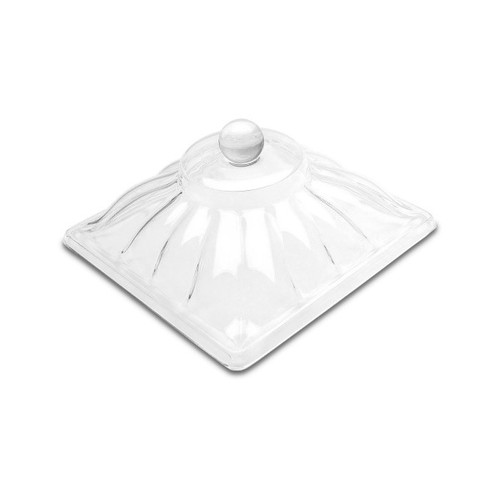 Delfin - Amphora Clear Square Jar Lid (6 Per Case) - DFLID1G00