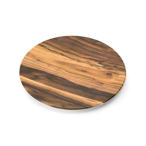 Delfin - Timbered 17" Acacia Melamine Round Tray (2 Per Case) - DFTRD17AC
