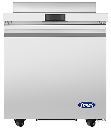 Atosa - 27" Worktop Refrigerator w/ 1 Solid Swing Door & Backsplash - AWR27SD