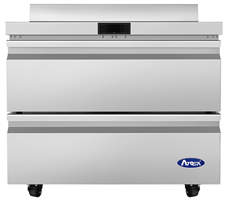 Atosa - 36" Worktop Freezer w/ 2 Drawers & Backsplash - AWF36D2