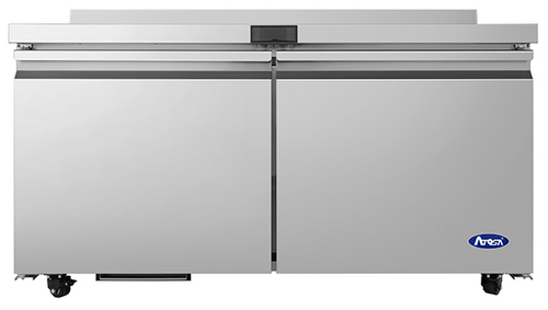 Atosa - 60" Worktop Freezer w/ 2 Solid Swing Doors & Backsplash - AWF60SD
