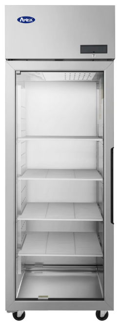 Atosa - 29" Pass-Thru Refrigerator w/ Front Glass & Rear Solid Doors - PLUS-R1-GS-L-PT