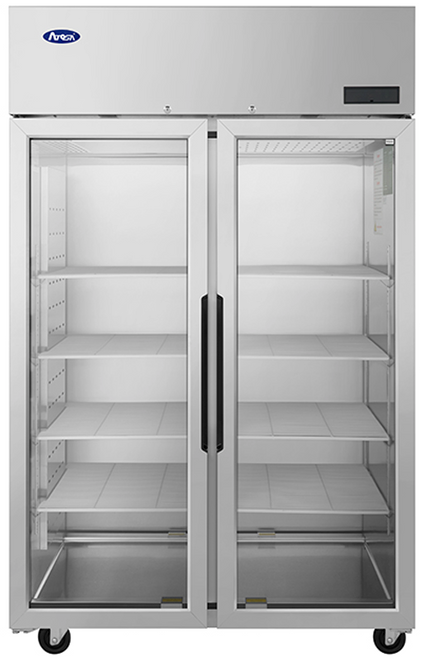 Atosa - 52" Pass-Thru Refrigerator w/ Front Glass & Rear Solid Doors - PLUS-R2-GS-S-PT
