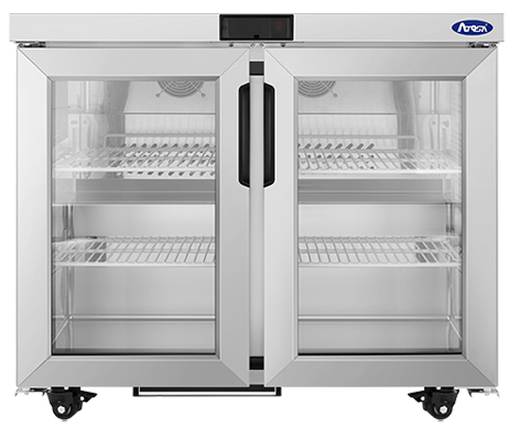Atosa - 36" Undercounter Refrigerator w/ 2 Glass Doors - AUR36GD