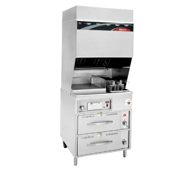 Wells - Ventless Cooking System w/ Drawer Warmer Base & Griddle/Fryer - WVFGRW-2081
