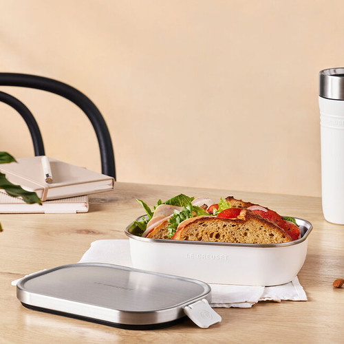 Le Creuset - Cotton 0.9L On The Go Stainless Steel Lunch Box