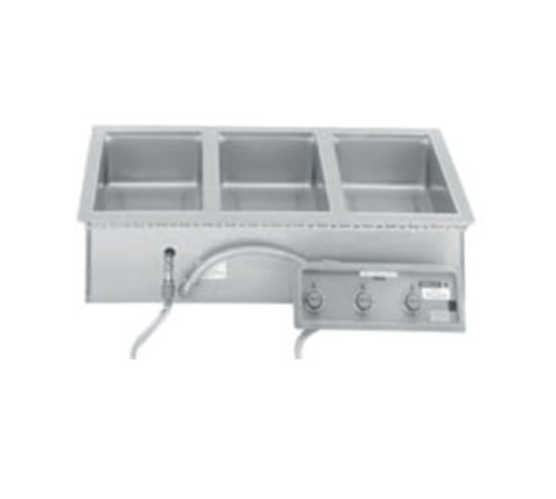 Wells - 3 Well Drop-In Food Warmer 208-240V/3Ph w/ Thermostatic Controls, Auto-Fill & Drains/Manifold - MOD327TDMAF