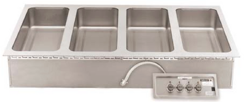 Wells - 4 Well Drop-In Food Warmer 208-240V/3Ph w/ Thermostatic Controls & Drains/Manifold - MOD427TDM