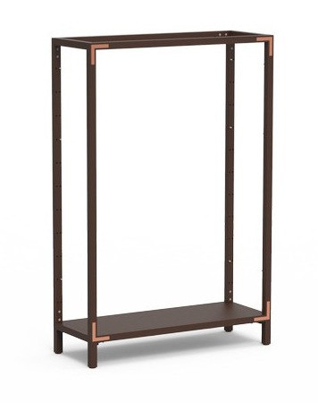 Mogogo - Canvas 48.5" x 18" x 73" Dark Brown Bamboo / Brushed Copper Empty Unit - MGCCAN13DCXF