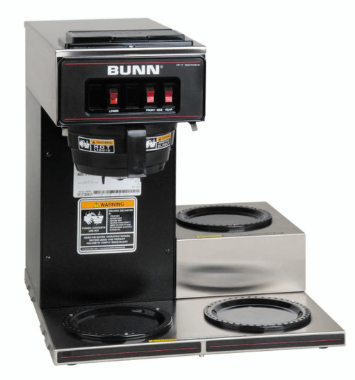 Bunn - 12 Cup Pourover Coffee Brewer w/ 3 Lower Warmers - VP173
