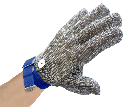 Omcan - Large Mesh Glove w/ Blue Wrist Strap - 13556
