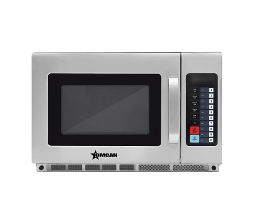 Omcan - 1.2 Cu Ft Commercial Microwave w/ Push-Button Controls & 2100 W - 49398