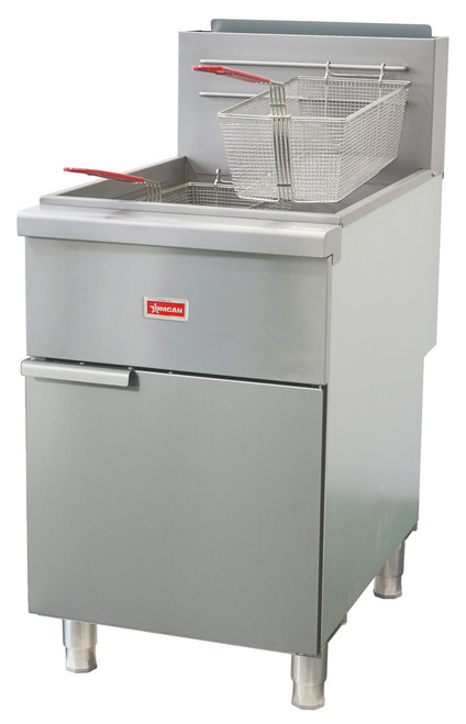 Omcan - 75-80 lb Tube-Fired Natural Gas Fryer - 48307