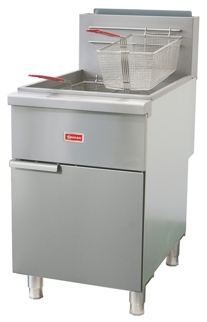 Omcan - 75-80 lb Tube-Fired Liquid Propane Fryer - 48638