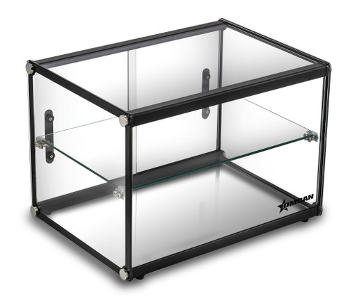 Omcan - 22" Countertop Display Case w/ Square Front Glass & 2 Tiers - 49198