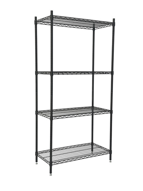 Omcan - 18"x 48" x 72" Black Epoxy Shelving Kit - 49255