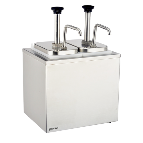 Omcan - Double Stainless Steel Pump Condiment Dispenser - 81283