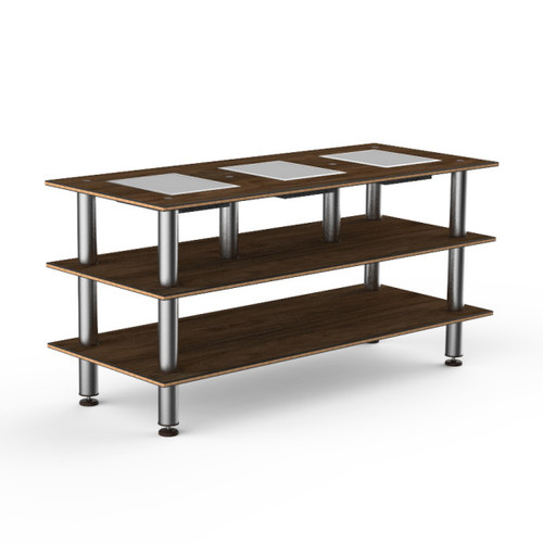Mogogo - Modular 71" x 29.5" x 35" Mango Wood / Brushed Stainless Steel Triple Warming Unit - MGCMLD07WSXF