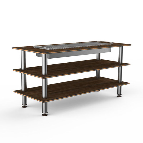 Mogogo - Modular 71" x 29.5" x 95.5" Bamboo / Brushed Stainless Steel Heat Table - MGCMLD06BSXF