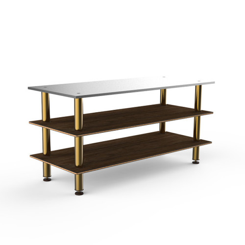 Mogogo - Modular 71" x 29.5" x 35" Bamboo / Brushed Brass Large Pro Unit W/ Stainless Steel Top - MGCMLA05BBXF