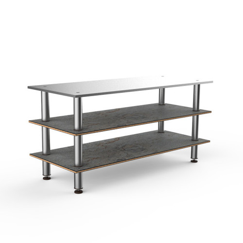 Mogogo - Modular 71" x 29.5" x 35" Grey Slate / Brushed Stainless Steel Large Pro Unit W/ Stainless Steel Top - MGCMLA05GSXF