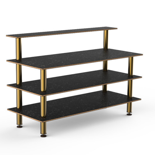 Mogogo - Modular 71" x 29.5" x 47" Black Marble / Brushed Brass Classic Plus Unit - MGCMLB13MBXF