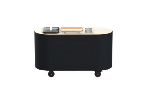 Mogogo - Oval 92" x 90" x 98" Cocktail Cart W/ Black Cover - MGCOVC02VXXB