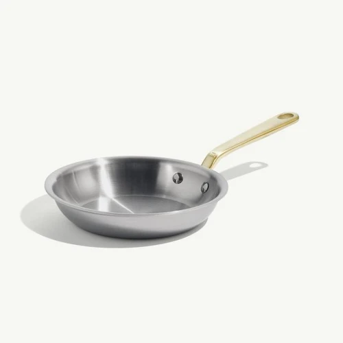 Made In - 8" Stainless Clad 5-Ply Frying Pan With Antique Brass Handle