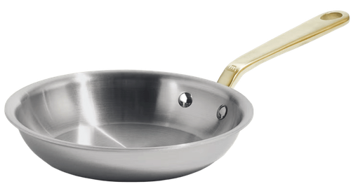 Made In - 8" Stainless Clad 5-Ply Frying Pan With Antique Brass Handle