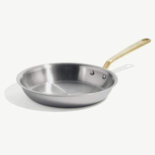 Made In - 10" Stainless Clad 5-Ply Frying Pan With Antique Brass Handle