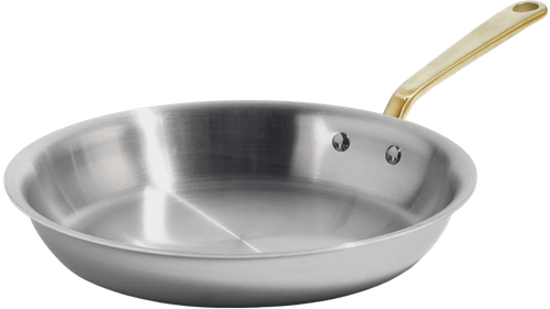Made In - 12" Stainless Clad 5-Ply Frying Pan With Antique Brass Handle