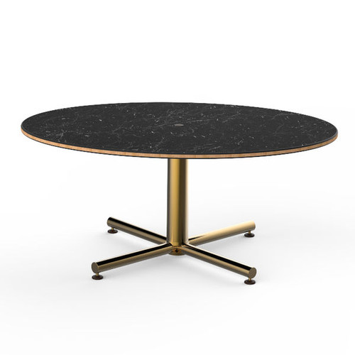 Mogogo - Polo 42.5" x 30" x 18" Black Marble / Brushed Brass Oval Coffee Table - MGCPFV01MBXX