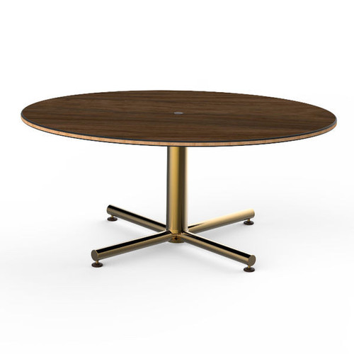 Mogogo - Polo 42.5" x 30" x 18" Bamboo / Brushed Brass Oval Coffee Table - MGCPFV01BBXX