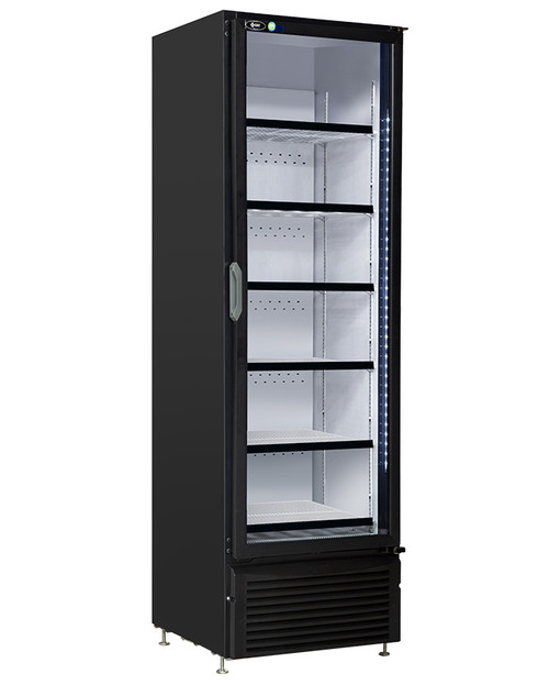 QBD - 25" Black Slim Full Height Refrigerator w/ 1 Glass Swing Door - CD20-HC