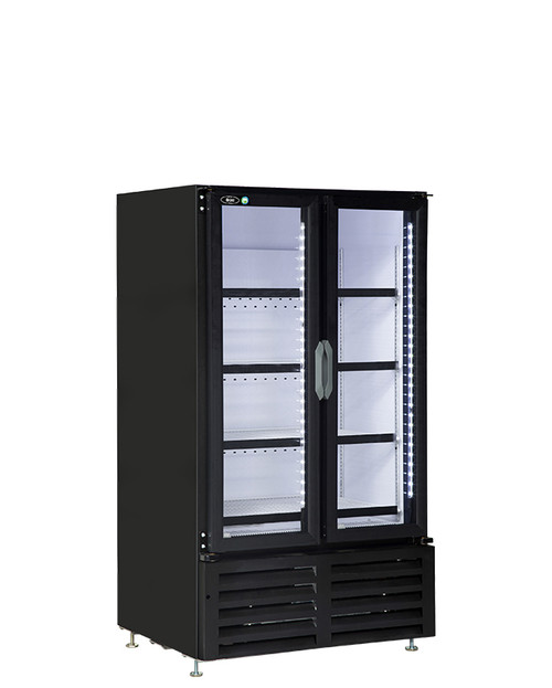 QBD - 31" Black Refrigerator w/ 2 Glass Swing Doors - CD3055-HC