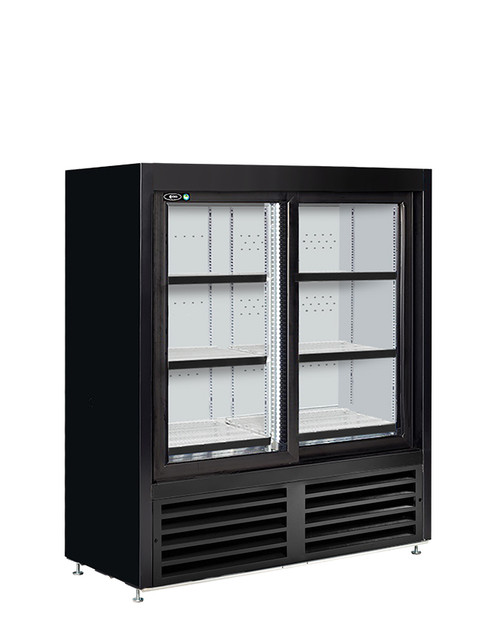 QBD - 47" Black Refrigerator w/ 2 Sliding Glass Doors - CD4154-HC