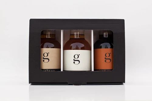 Gourmet Inspirations - Classic Syrup Gift Box 3x 250ml Caramel, Vanilla and Hazelnut Coffee Syrup