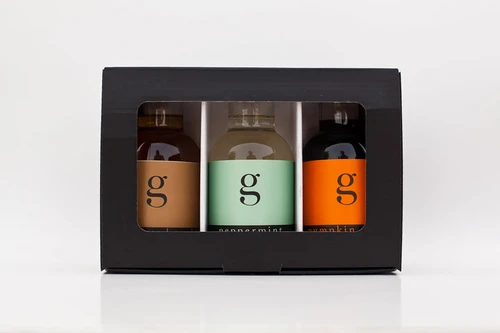 Gourmet Inspirations - Seasonal Syrup Gift Box 3x 250ml Gingerbread Cookie, Peppermint and Pumpkin Spice Coffee Syrup